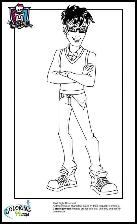 Don't think that little girls won't like these coloring pages, too, though. Monster High Boys Coloring Pages | Minister Coloring