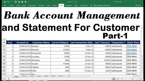 Bank Statement Excel Sheet