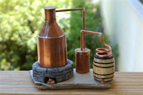 Small Copper Moonshine Liquor Still Replica on Stone Base | Etsy