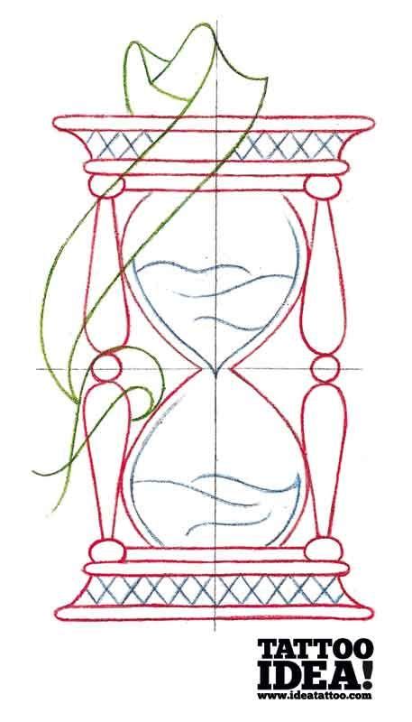 Draw A Traditional Style Hourglass Ideatattoo Hourglass Tattoo