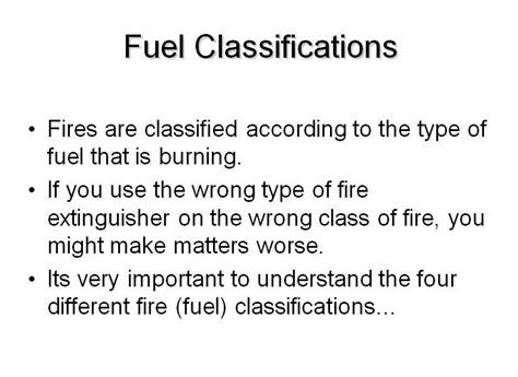 Fuel Classification