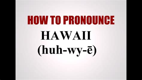 What are some creole words? How To Pronounce Hawaii - YouTube