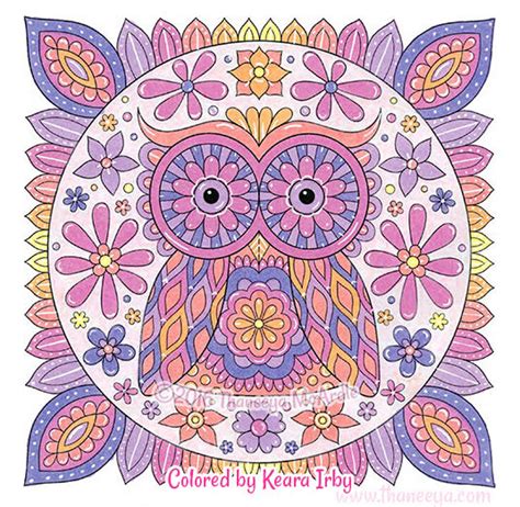 groovy owls coloring book  thaneeya mcardle thaneeyacom