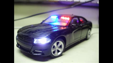 Custom 124 Scale Welly Dodge Charger Pursuit Diecast Police Car Model