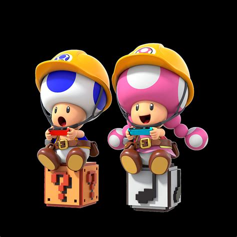 Super Mario Maker 2 Toad And Toadette Nintendo Super Mario Art