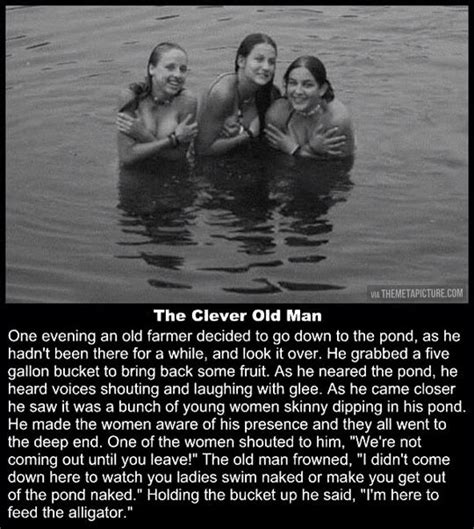 Consider it playing by the jerry seinfeld rules of comedy: Clever Old Man (Joke)