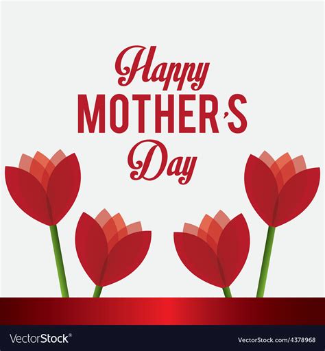 Happy Mothers Day Card Design Royalty Free Vector Image