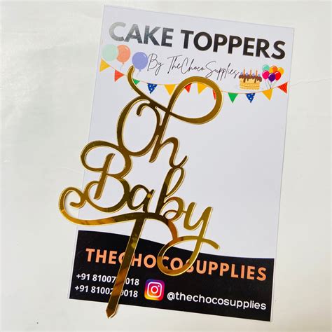 Oh Baby Cake Topper Thechocosupplies