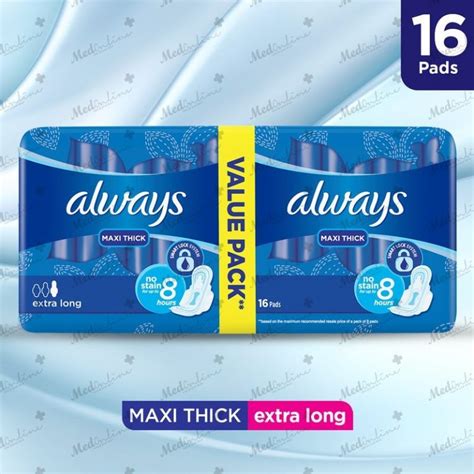 Buy Always Thicks Maxi Night Sanitary Pads Extra Long Value Pack 16