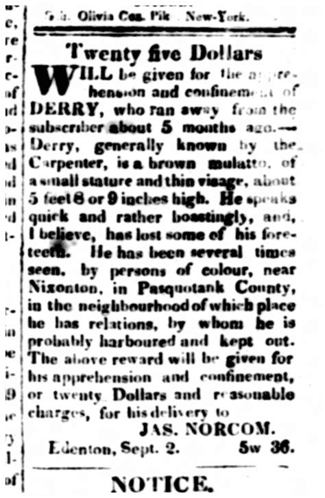A Runaway Slave Advertisement Placed By Dr James Norcom Enslaver Of