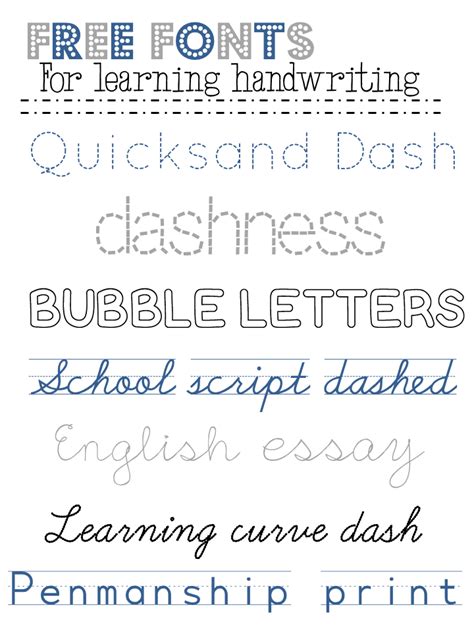 Download alphabet fonts for kids to practice handwriting with their own stories. Grits & Giggles: Free Font February: Handwriting Practice