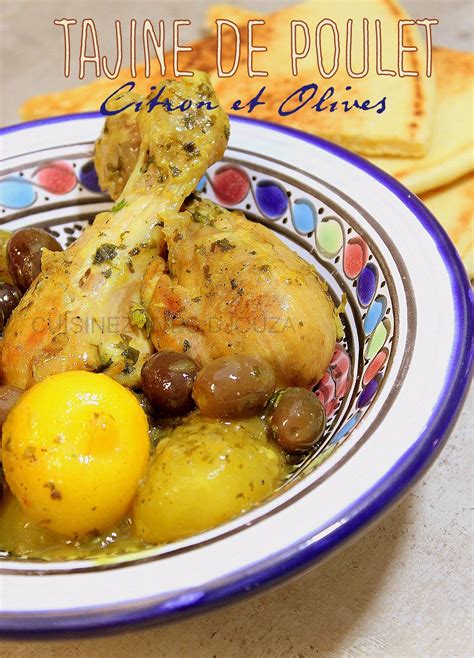 Tajine De Poulet Au Citron Et Aux Olives Violettes