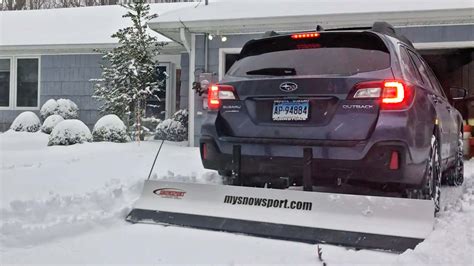 This Trailer Hitch Snowplow On My Subaru Saved My Driveway From A