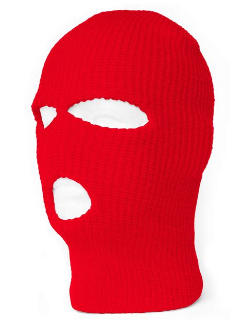 Face Ski Mask 3 Hole More Colors Red