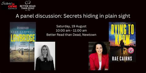 Sisters In Crime Nsw Secrets Hiding In Plain Sight Newtown Sat Th