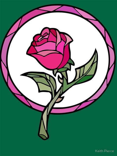 Stained Glass Rose | Beauty and the Beast | Stained glass ...