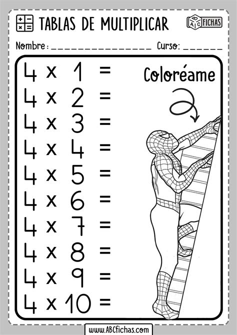 Tablas De Multiplicar Cuadernillo De Ejercicios Multiplication Tables