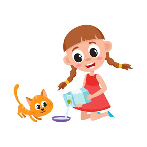 The important thing is to get the proportions and the perspective correct. Top 60 Feeding Cat Clip Art, Vector Graphics and ...
