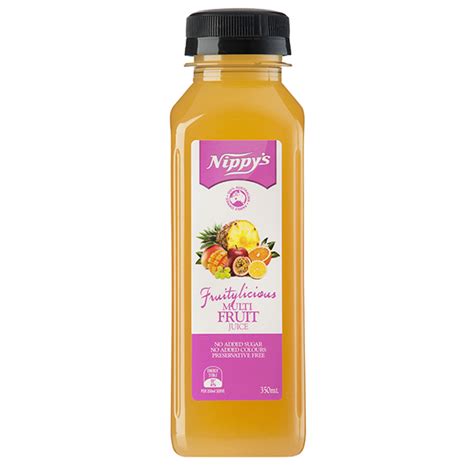 The offered pushmax passion fruit juice 350ml is made from best quality ingredients that tested for impurities before being mixed with the base. Fruitylicious Multi Fruit Juice - Nippy's