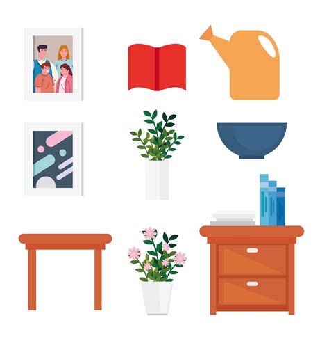 Home And Decor Icon Set 2005916 Vector Art At Vecteezy