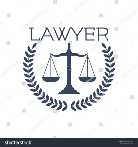 Advocate Or Lawyer Emblem Vector Icon For Legal Or Juridical Service