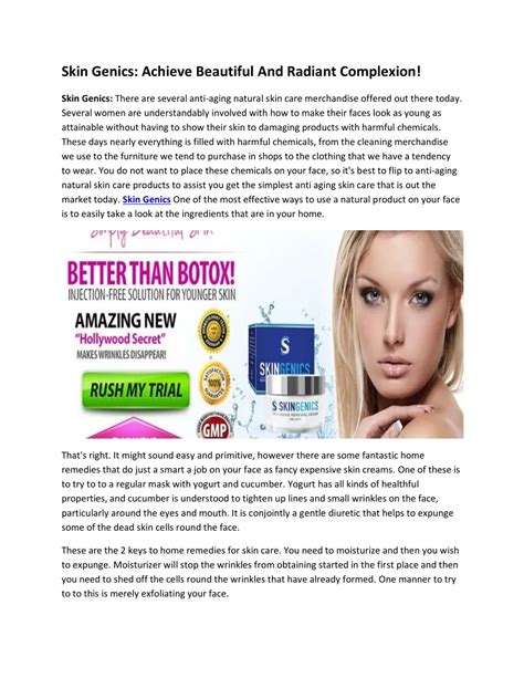 Ppt Skin Genics Easiest And Safest Way To Get A Youthful Skin