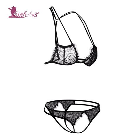 Lurehooker Sexy New Lace Lingerie Set Women Bra Top And Thongs Briefs Two Piece Suit Female
