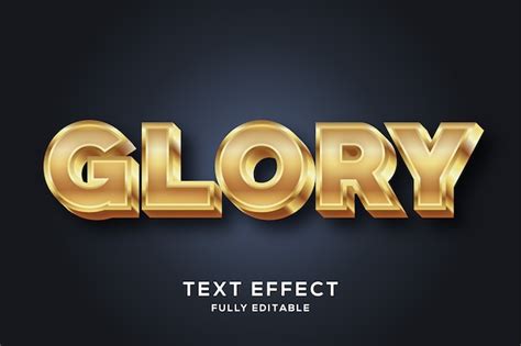 Premium Vector Elegant Golden 3d Text Effect