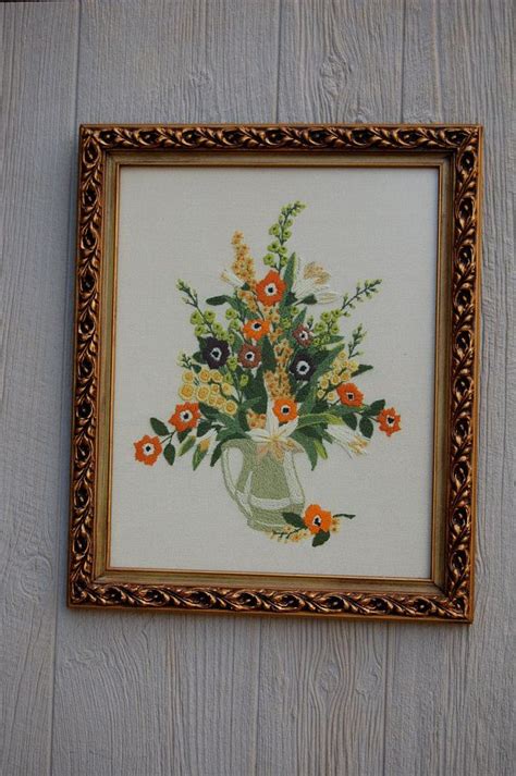 We did not find results for: Vintage Crewel Embroidered Floral Wall Hanging with ...