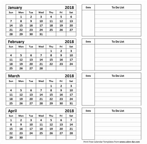 Four Months Per Page Printable 2020 Calendar Example Calendar Printable