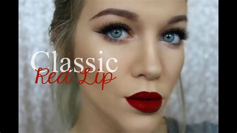 Classic Red Lip Tutorial Youtube