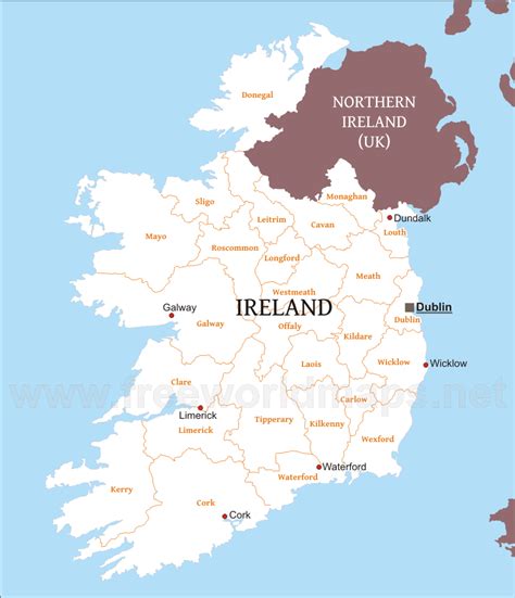 Irland Politische Karte