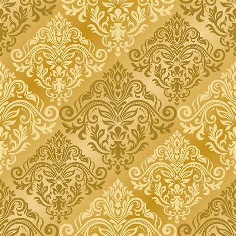 Pattern Vector Texture Gold Ornament With Seamless Golden