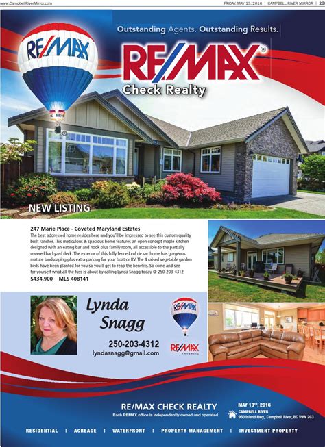 Real Estate Guide Remax Advance Realty May 1316 By Black Press Media