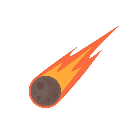 Comet Cartoon The Meteorite Fell To The Earth And Sparked 14489656 Png