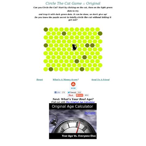 Basically just click the dots and create a circle to catch the cat. Circle The Cat | Pearltrees