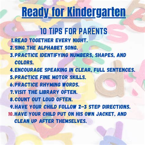 Getting Your Child Ready For Kindergarten Parents Rockvale