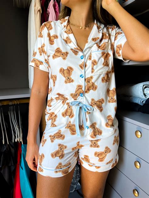 Pijama Feminino Americano Curto Agda Ursos Tutti Ami