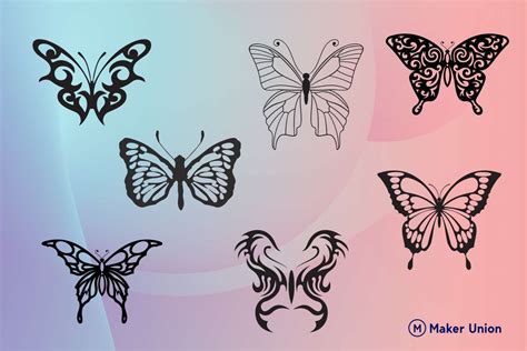 Butterflies Free Dxf Files Maker Union