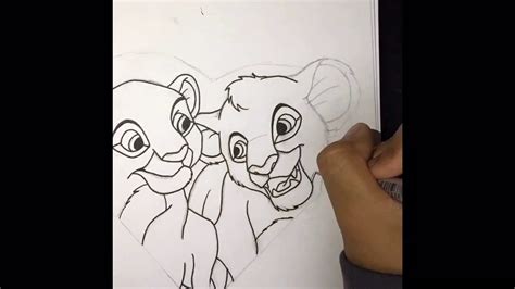 Drawing Simba And Nala Youtube