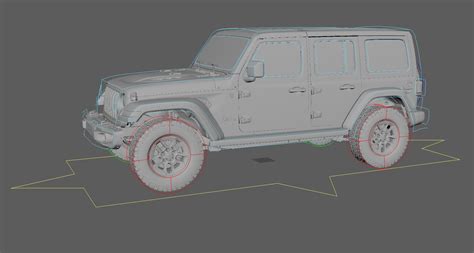 Jeep Wrangler 4 Door Unlimited Rubicon With HQ Interior 2018 3D Model