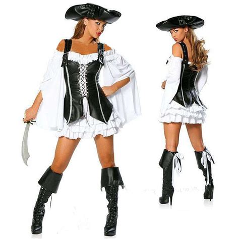 high women sexy pirate costume halloween carnival party role play uniform bar and hat