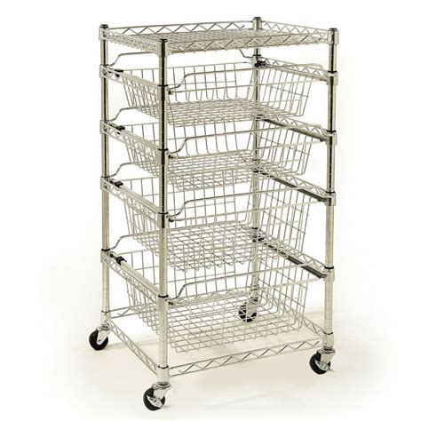 Organize your bedroom, bathroom and mdesign soft fabric over closet shelving hanging storage organizer with removable drawer for closets in bedrooms, hallway, entryway, mudroom. 4-Drawer Steel Wire Basket Organizer Barage/Closet/Kitchen ...