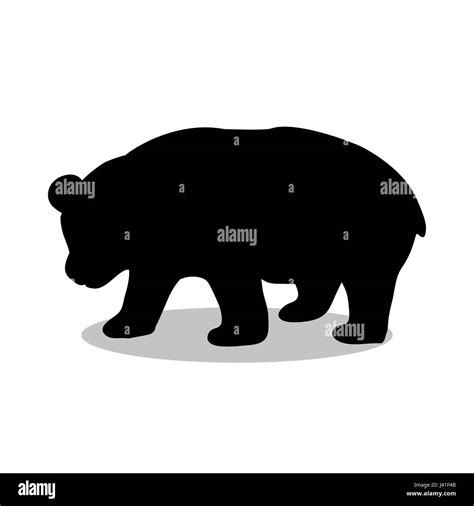 Panda Bear Mammal Black Silhouette Animal Stock Vector Image And Art Alamy