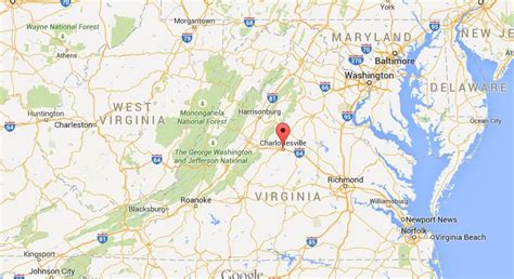 Map Of Virginia Charlottesville Virginia Map