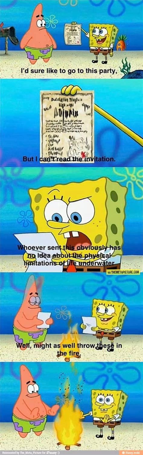 Spongebob Meme Template Fire