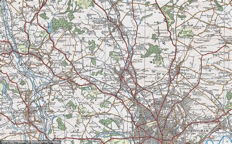 Historic Ordnance Survey Map Of Bulwell 1921