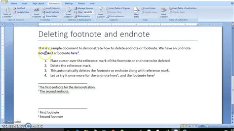 Microsoft Word How To Footnote Cite Inbodeltax