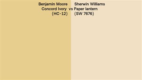 Benjamin Moore Concord Ivory Hc 12 Vs Sherwin Williams Paper Lantern