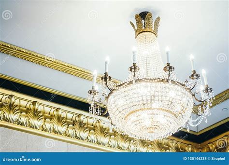 Beautiful Luxury Chandelier Decoration Interior Stock Image Image Of
